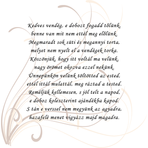 Esküvői üvegcímke