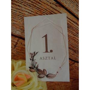 Esküvői asztalszám - 2. kategória