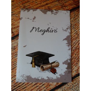 Ballagási meghívó - sapka