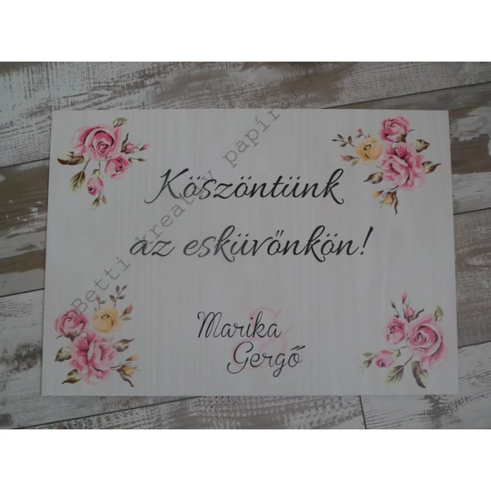 Esküvői felirat - 4. kategória