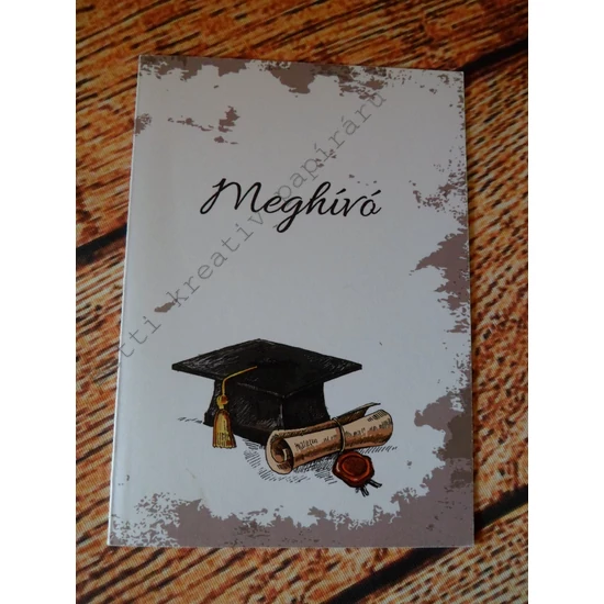 Ballagási meghívó - sapka