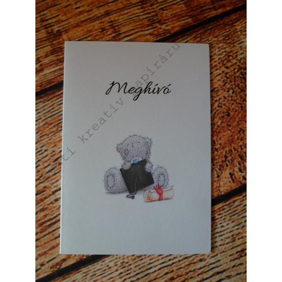 Ballagási meghívó - maci